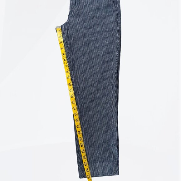 Banana Republic Avery Striped Ankle Pinstripe Pants Sz 4 Career Office Siren - Picture 4 of 8